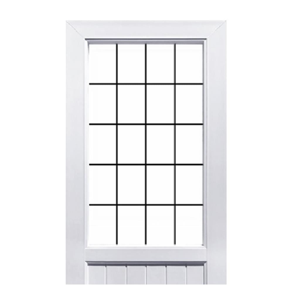 ประตู UPVC กระจกนิรภัย ECO-DOOR S1 80X200 ซม. เจาะลูกบิด