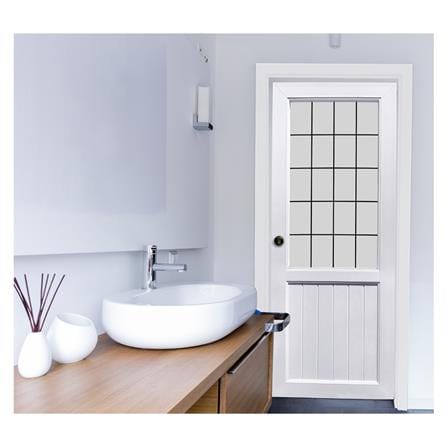 ประตู UPVC กระจกนิรภัย ECO-DOOR S1 80X200 ซม. เจาะลูกบิด_3