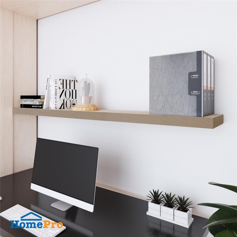 แผ่นชั้นไม้ซ่อนขา STACKO 160x24x5 ซม. สีแซนด์โอ๊ค