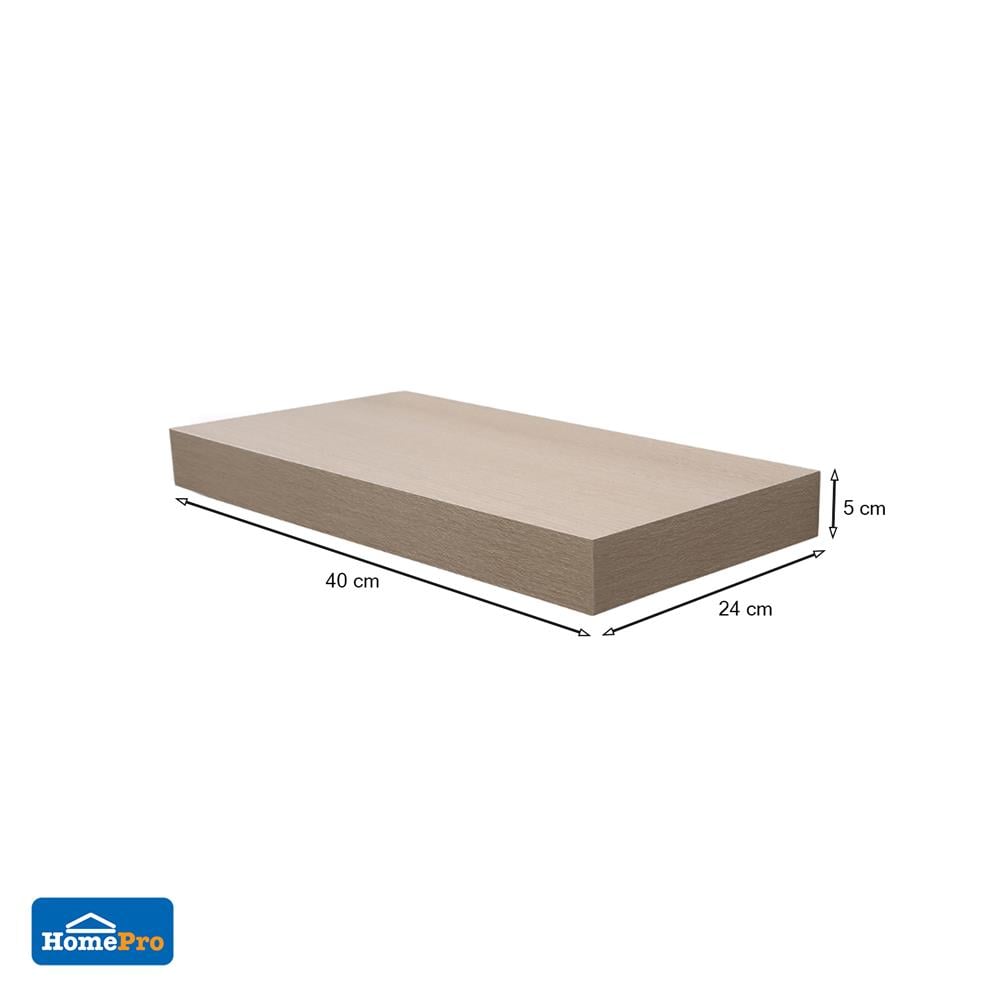 แผ่นชั้นไม้ซ่อนขา STACKO 40x24x5 ซม. สีแซนด์โอ๊ค