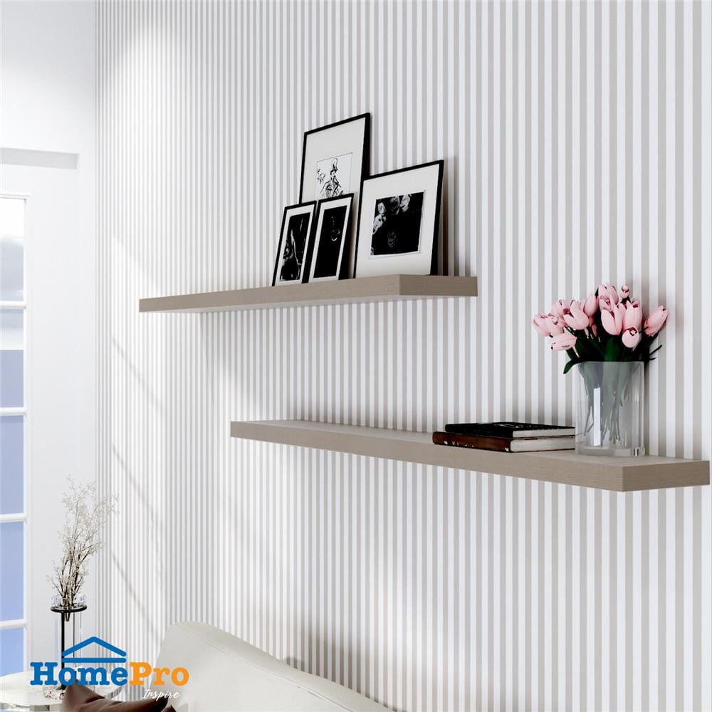 แผ่นชั้นไม้ซ่อนขา STACKO 180x24x5 ซม. สีแซนด์โอ๊ค