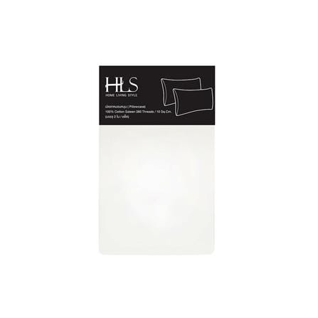 ปลอกหมอนหนุน HOME LIVING STYLE COTTON SATEEN สีขาว แพ็ก 2 ชิ้น_4