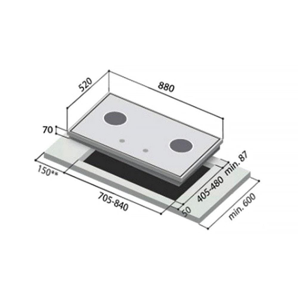 เตาฝังแก๊ส RINNAI RB-93UG 88 ซม.