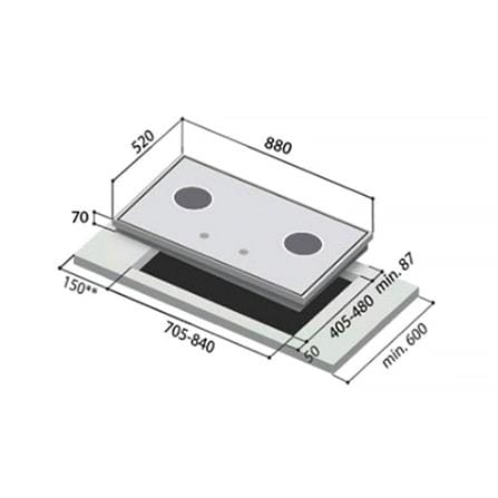 เตาฝังแก๊ส RINNAI RB-93UG 88 ซม._1
