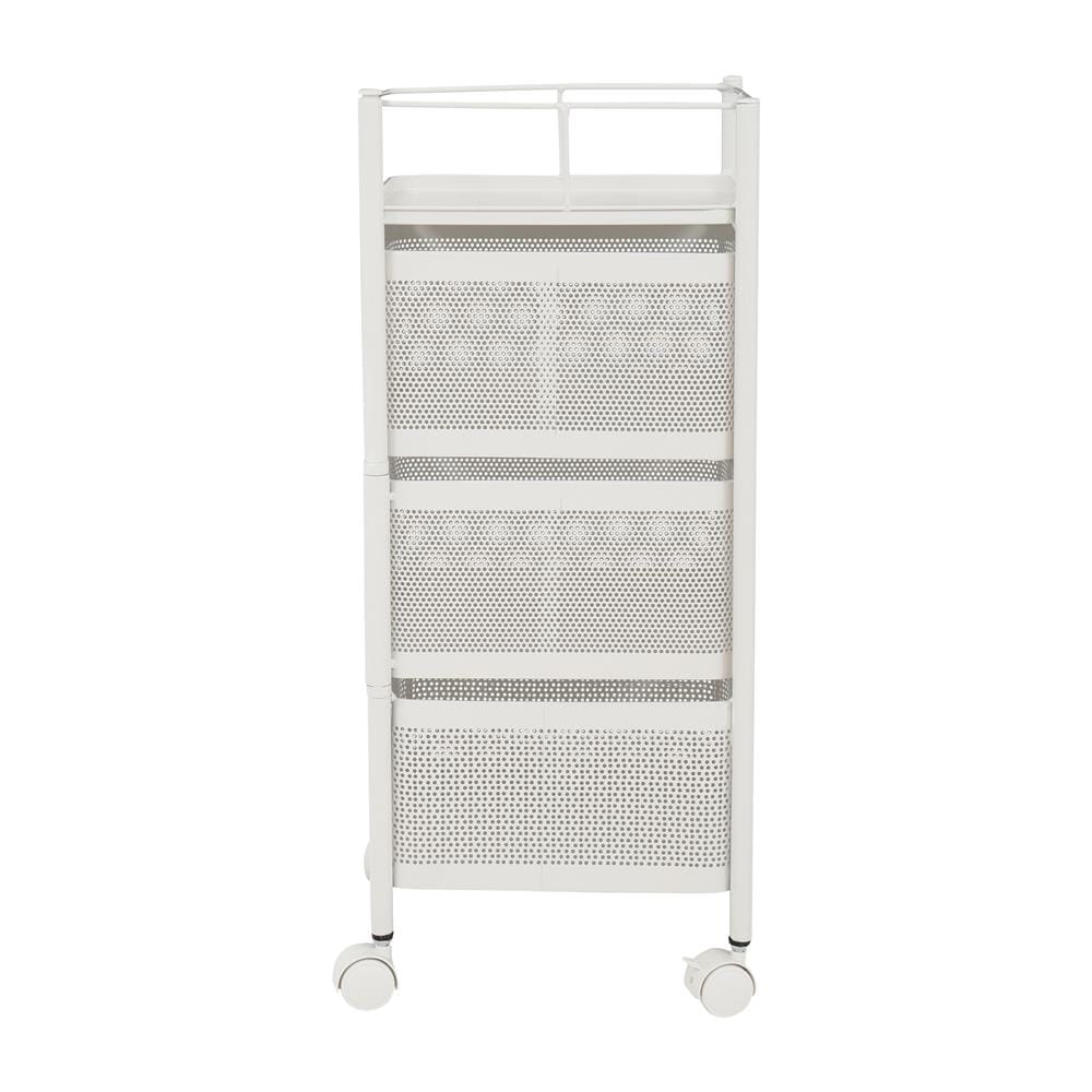 ชั้นวางของ 3 ชั้น มีล้อ KECH SPACE SAVER สีขาว