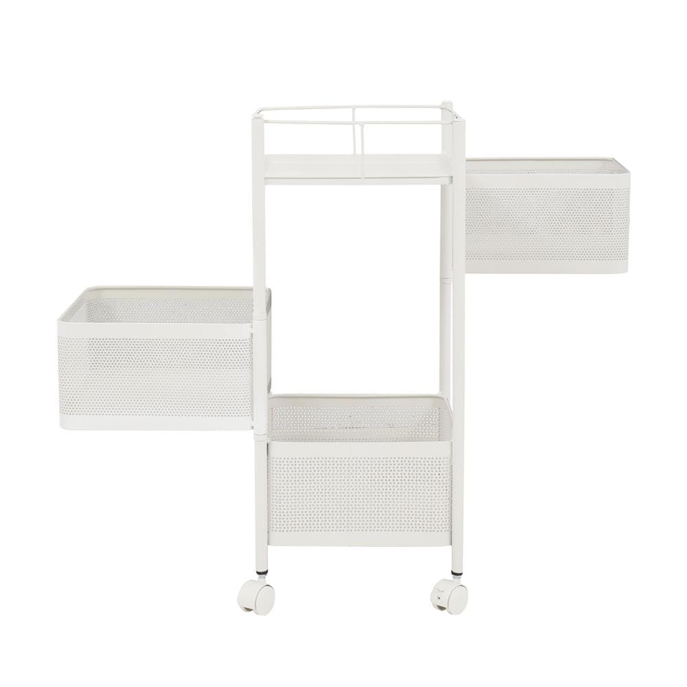 ชั้นวางของ 3 ชั้น มีล้อ KECH SPACE SAVER สีขาว