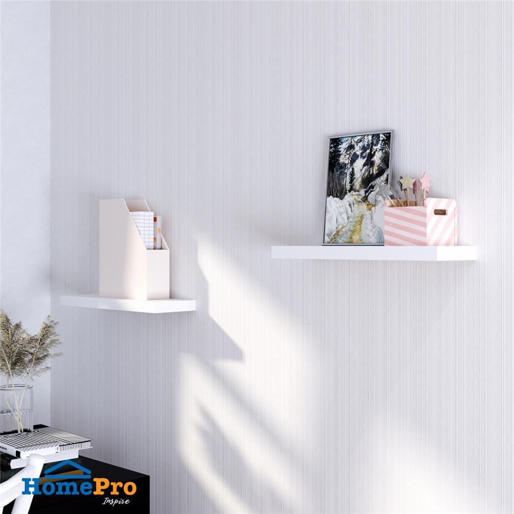 แผ่นชั้นไม้ซ่อนขา STACKO 80x24x5 ซม. สีขาว