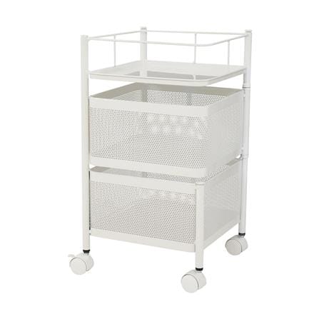 ชั้นวางของ 2 ชั้น มีล้อ KECH SPACE SAVER สีขาว_0
