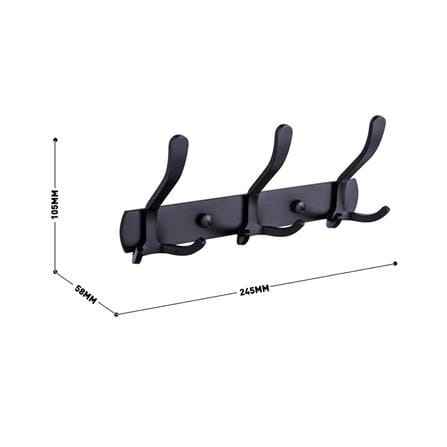 ขอแขวนผ้า RASLAND RA 1234-BLACK สีดำ_4