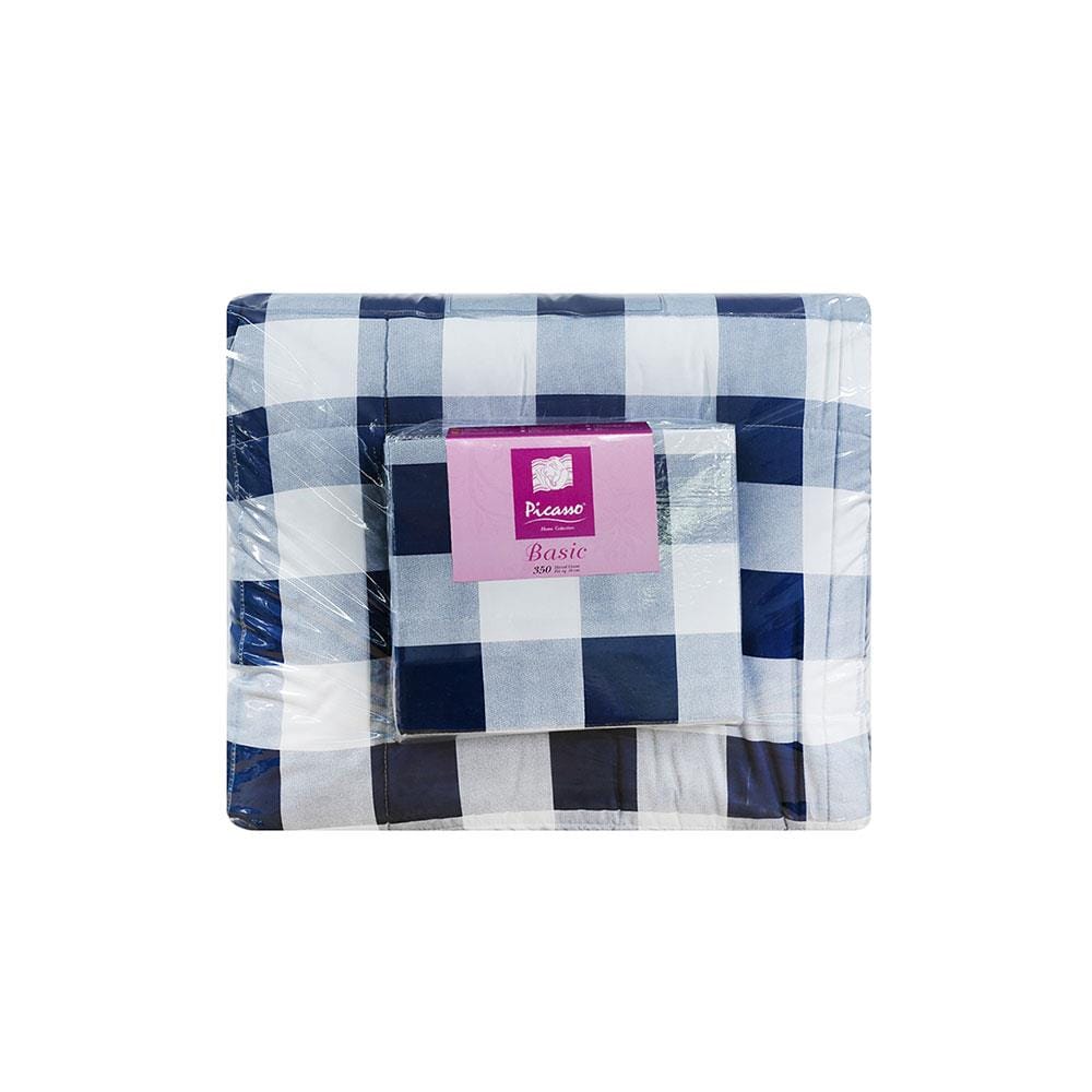 ชุดผ้าปูที่นอน 6 ฟุต 6 ชิ้น PICASSO BASIC สี FLORENCE NAVY BLUE