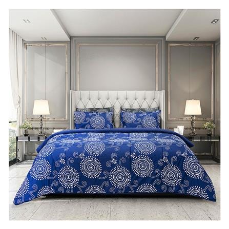 ชุดผ้าปูที่นอน 6 ฟุต 6 ชิ้น PICASSO BASIC สี VENICE NAVY BLUE_0
