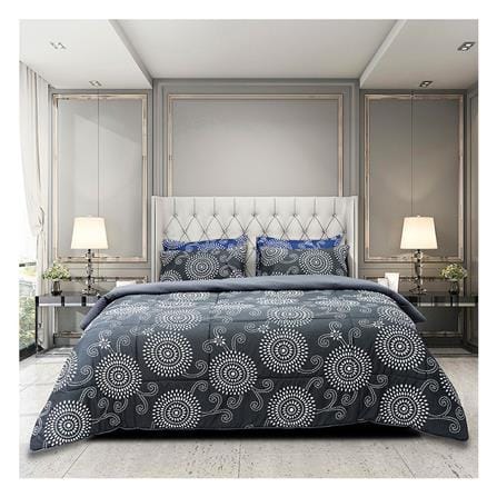 ชุดผ้าปูที่นอน 6 ฟุต 6 ชิ้น PICASSO BASIC สี VENICE DARK GREY_0