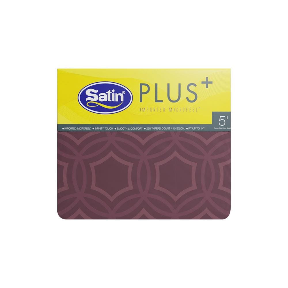 ชุดผ้าปูที่นอน 5 ฟุต 5 ชิ้น SATIN PLUS LUCKY ME LK013