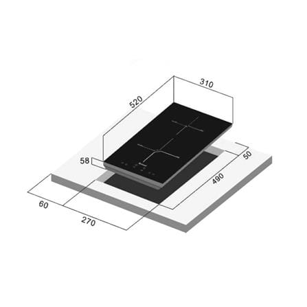 เตาฝังอินดักชัน RINNAI RB-3022H-CB 31 ซม._4
