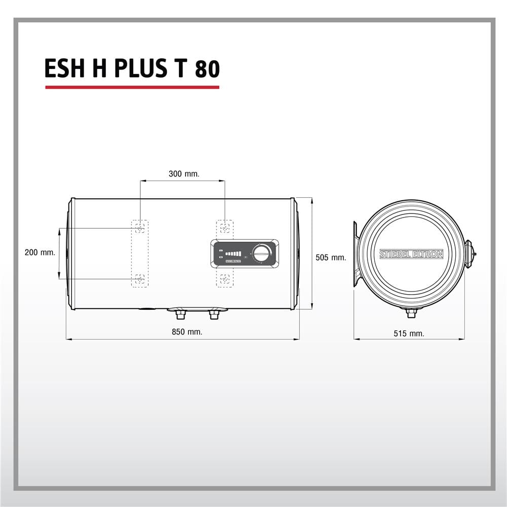 หม้อต้ม STIEBEL ESH 80H PLUS T 80 ลิตร สีขาว/เทา