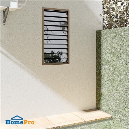 หน้าต่างบานเกล็ด อะลูมิเนียม AZLE 60x110 ซม. สีชา_4