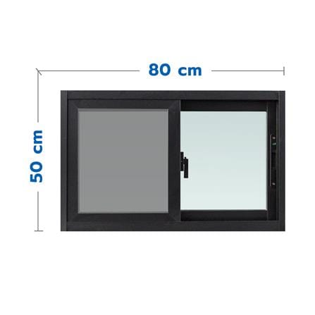 หน้าต่างบานเลื่อน อะลูมิเนียม S-S มุ้ง AZLE 80X50 ...