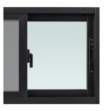 หน้าต่างบานเลื่อน อะลูมิเนียม S-S มุ้ง AZLE 80X50 ซม. สีดำ_1