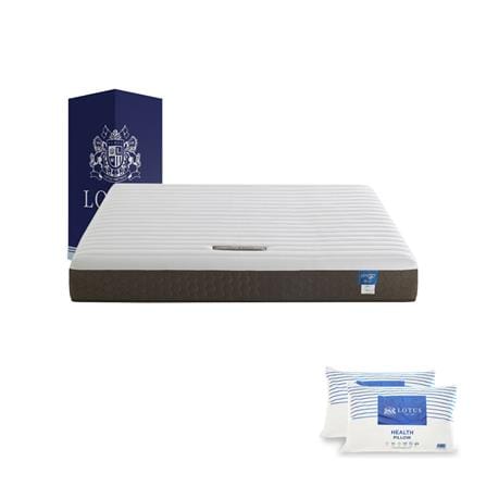 ที่นอนไฮบริด 5 ฟุต สุญญากาศ LOTUS รุ่น SPRING FREE II พร้อมหมอนหนุน 2 ใบ