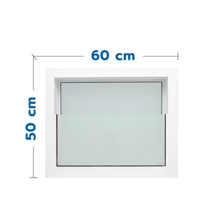 หน้าต่างกระจกซ้อน อะลูมิเนียม AZLE 60x50 ซม. สีขาว_0