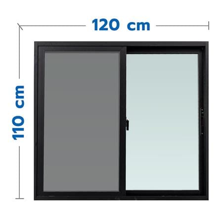 หน้าต่างบานเลื่อน อะลูมิเนียม S-S มุ้ง AZLE 120X11...