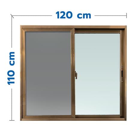 หน้าต่างบานเลื่อน อะลูมิเนียม S-S มุ้ง AZLE 120X11...