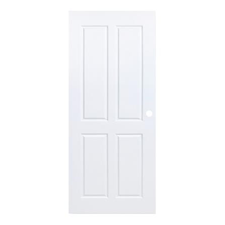 ประตูภายนอก UPVC เจาะรูลูกบิด PARAZZO MN005 80X200 ซม. สีขาว_0