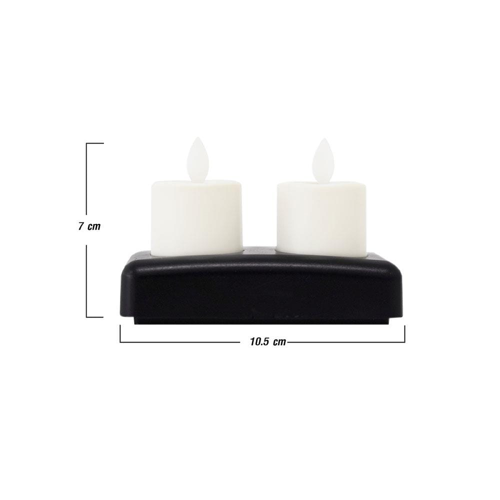เทียน LED ชาร์จ CLAIRE WARMWHITE สีขาว พร้อมที่ชาร์จ แพ็ค 2 ชิ้น