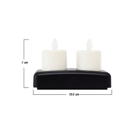 เทียน LED ชาร์จ CLAIRE WARMWHITE สีขาว พร้อมที่ชาร์จ แพ็ค 2 ชิ้น_7