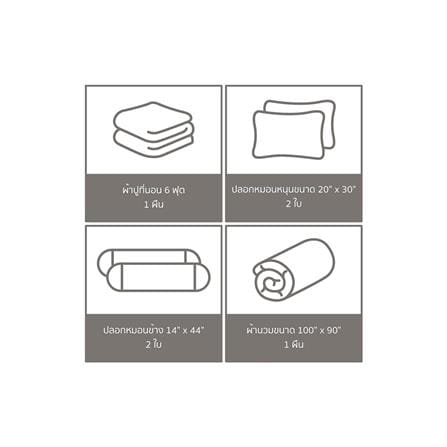 ชุดผ้าปูที่นอน 6 ฟุต 6 ชิ้น SATIN PLUS BENTEN PL022_5