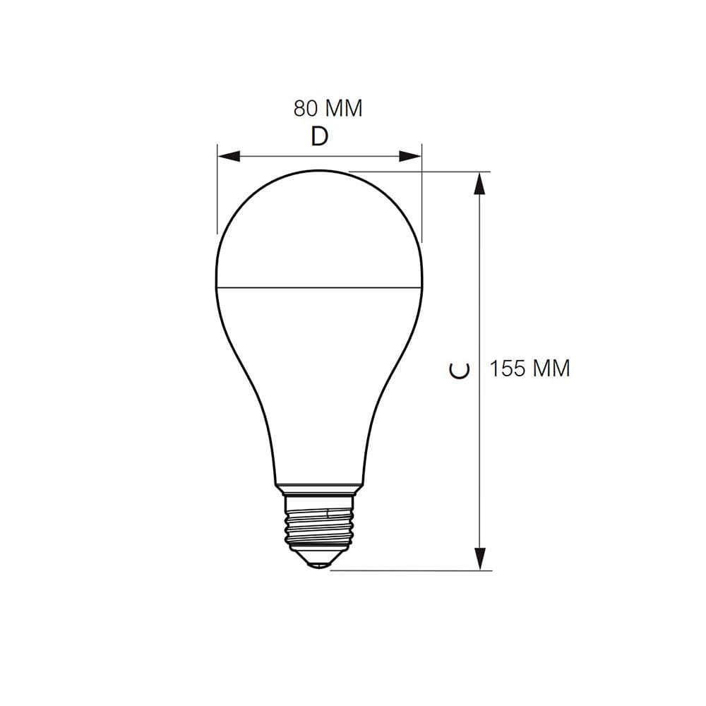 หลอด LED ECOLINK A80 19 วัตต์ DAYLIGHT E27
