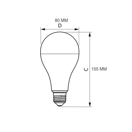 หลอด LED ECOLINK A80 19 วัตต์ DAYLIGHT E27_2