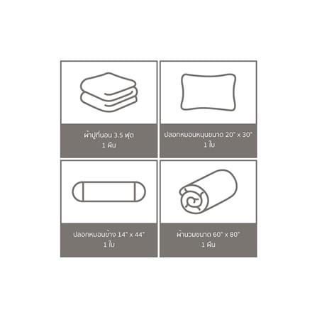 ชุดผ้าปูที่นอน 3.5 ฟุต 4 ชิ้น SATIN PLUS THOMAS PL003_5