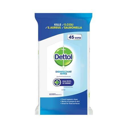 ผ้าเช็ดทำความสะอาดพื้นผิว DETTOL ANTI-BACTERIAL 45 แผ่น_0