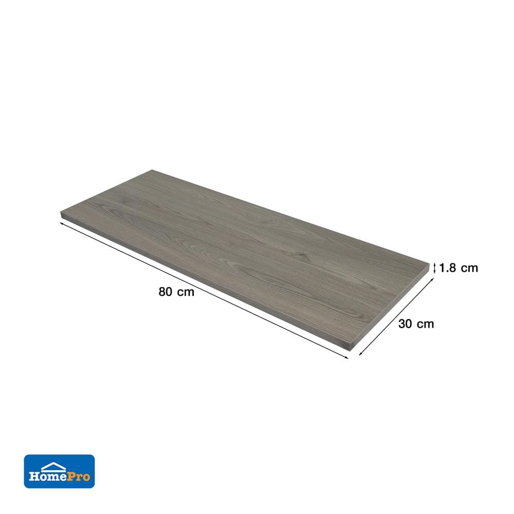 แผ่นชั้นไม้เมลามีน STACKO 80x30x1.8 ซม. สีเวอร์มองท์