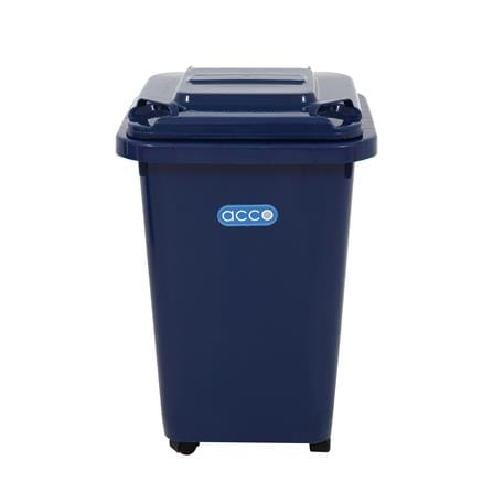 ถังขยะฝาเปิดปิดมีล้อ ACCO CLEAN 32 ลิตร สีน้ำเงิน_1