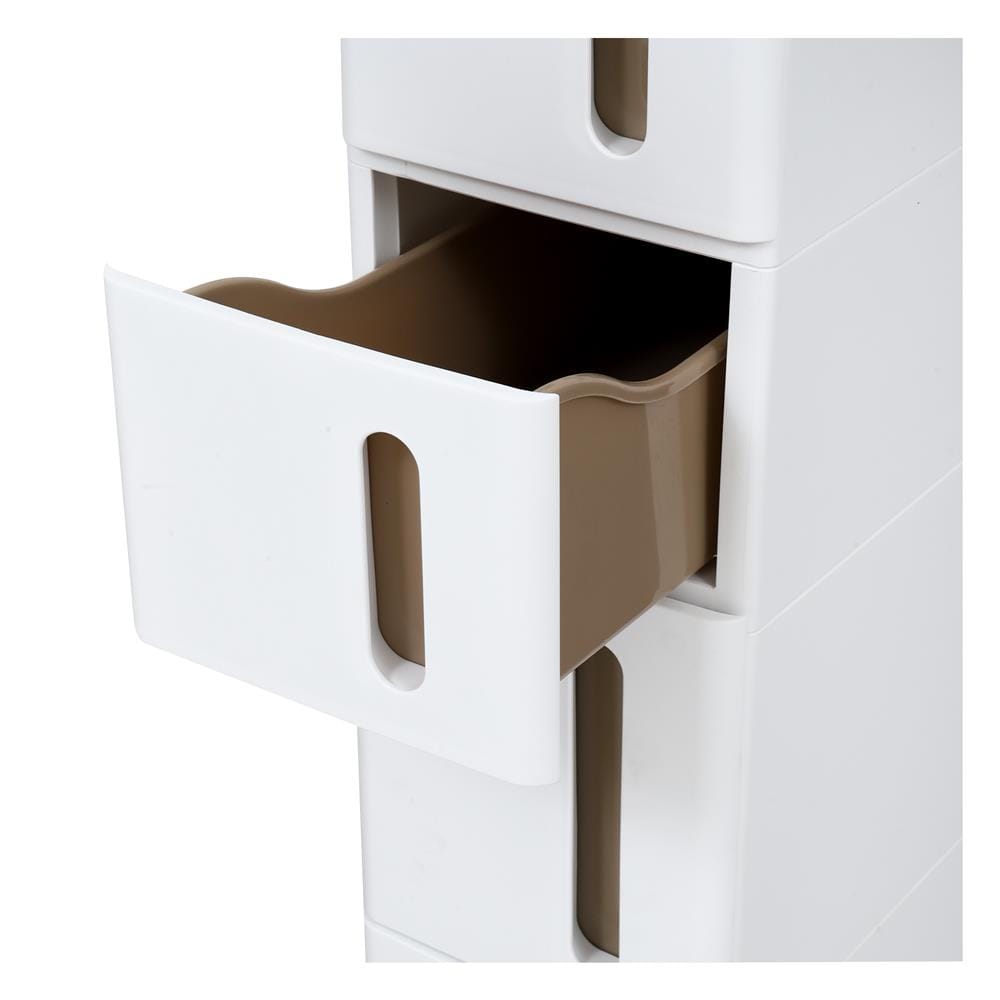 ตู้ลิ้นชักแคบ 5 ชั้น STACKO SEMAI 18x45.5x105 ซม. สีขาว