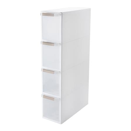 ตู้ลิ้นชักแคบ 4 ชั้น STACKO BENRI 18X47.8X83 ซม. สีขาว_0