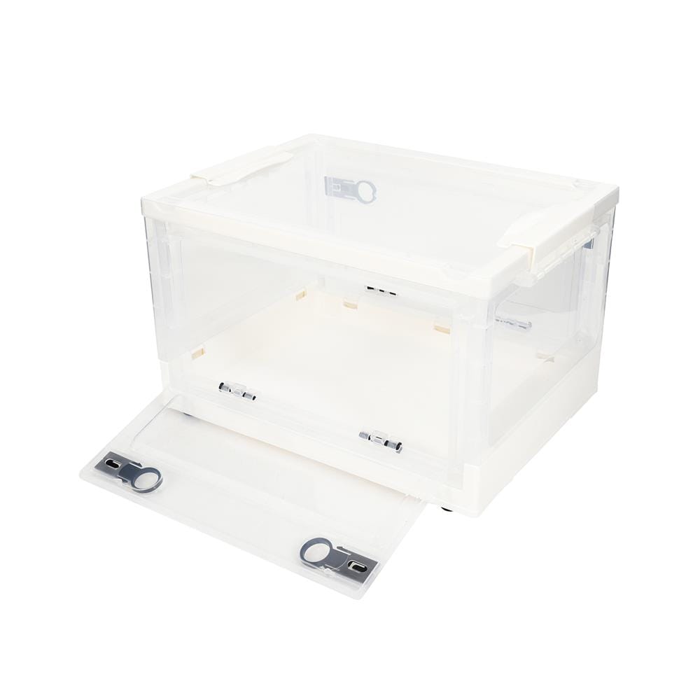 กล่องเก็บของพับได้ STACKO I NE 40.5x30x24 ซม. สีขาว/ใส