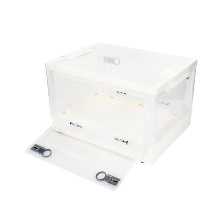 กล่องเก็บของพับได้ STACKO I NE 40.5x30x24 ซม. สีขาว/ใส_2