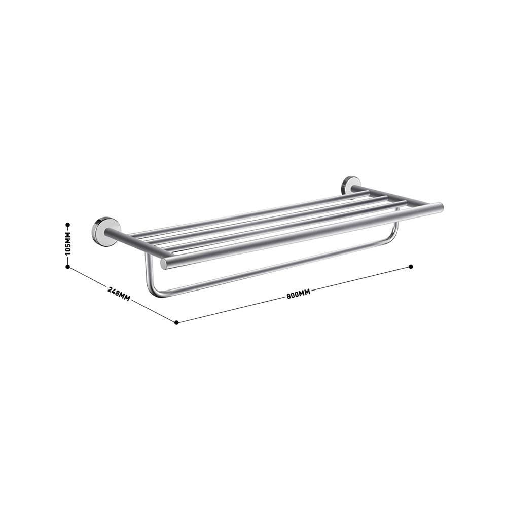 ชั้นวางพร้อมราว RASLAND RA RACK-TOW สีโครม
