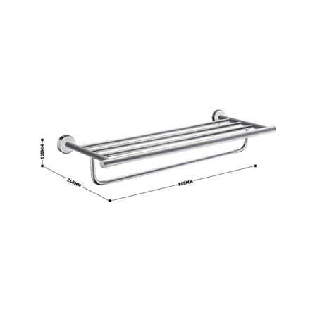 ชั้นวางพร้อมราว RASLAND RA RACK-TOW สีโครม_1