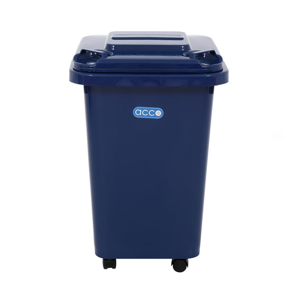 ถังขยะฝาเปิดปิด มีล้อ ACCO CLEAN 60 ลิตร สีน้ำเงิน
