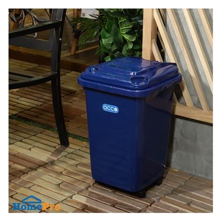 ถังขยะฝาเปิดปิด มีล้อ ACCO CLEAN 60 ลิตร สีน้ำเงิน_5