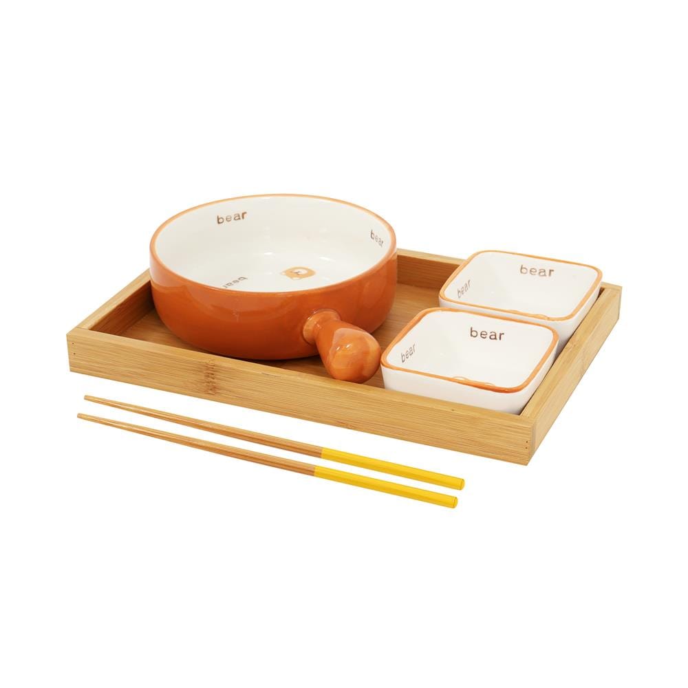 ชุด PORCELAIN KECH ORANGE BEAR แพ็ก 6 ชิ้น
