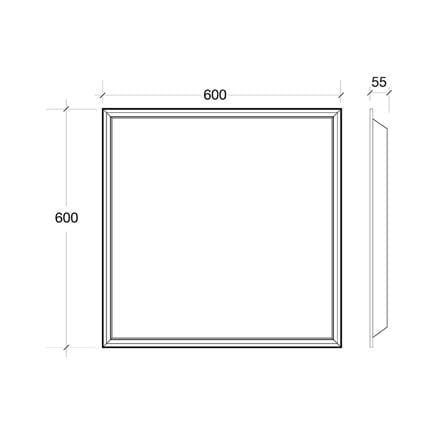 โคมฝังฝ้า LED HI-TEK HFILE06645 60x60 ซม. 45 วัตต์ COOLWHITE/DAYLIGHT/WARMWHITE_6