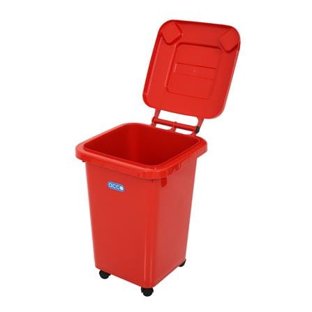 ถังขยะฝาเปิดปิดมีล้อ ACCO CLEAN 60 ลิตร สีแดง_2