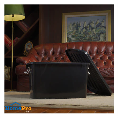กล่องเก็บของ AB ME LIVING 51x72x41 ซม. 110 ลิตร สีดำ_3