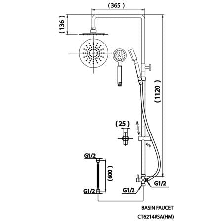 ฝักบัว RAIN SHOWER COTTO CT6214SA_2