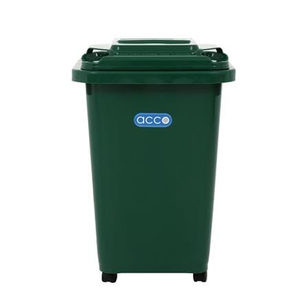 ถังขยะฝาเปิดปิดมีล้อ ACCO CLEAN 32 ลิตร สีเขียว_1